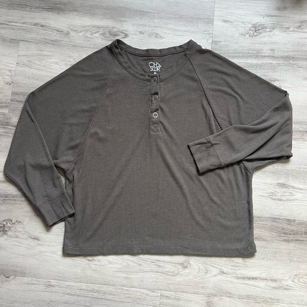 Anthropologie khaki Long Sleeve Tee